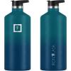 imageIRON FLASK Camping ampamp Hiking Hydration Canteens  3 Lids Narrow Spout Lid Leak Proof Vacuum Insulated Stainless Steel  Hot ampamp Cold Double Walled Sports Water Bottle  Day ampamp Night 64 OzDark Night