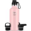 imageIRON FLASK Camping ampamp Hiking Hydration Canteens  3 Lids Narrow Spout Lid Leak Proof Vacuum Insulated Stainless Steel  Hot ampamp Cold Double Walled Sports Water Bottle  Day ampamp Night 64 OzRose
