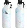 imageIRON FLASK Camping ampamp Hiking Hydration Canteens  3 Lids Narrow Spout Lid Leak Proof Vacuum Insulated Stainless Steel  Hot ampamp Cold Double Walled Sports Water Bottle  Day ampamp Night 64 OzPearl