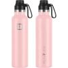imageIRON FLASK Camping ampamp Hiking Hydration Canteens  3 Lids Narrow Spout Lid Leak Proof Vacuum Insulated Stainless Steel  Hot ampamp Cold Double Walled Sports Water Bottle  Day ampamp Night 64 OzRose