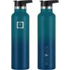 imageIRON FLASK Camping ampamp Hiking Hydration Canteens  3 Lids Narrow Spout Lid Leak Proof Vacuum Insulated Stainless Steel  Hot ampamp Cold Double Walled Sports Water Bottle  Day ampamp Night 64 OzDark Night