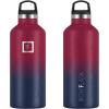 imageIRON FLASK Camping ampamp Hiking Hydration Canteens  3 Lids Narrow Spout Lid Leak Proof Vacuum Insulated Stainless Steel  Hot ampamp Cold Double Walled Sports Water Bottle  Day ampamp Night 64 OzDark Rainbow