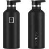 imageIRON FLASK Camping ampamp Hiking Hydration Canteens  3 Lids Narrow Spout Lid Leak Proof Vacuum Insulated Stainless Steel  Hot ampamp Cold Double Walled Sports Water Bottle  Day ampamp Night 64 OzMidnight Black