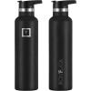 imageIRON FLASK Camping ampamp Hiking Hydration Canteens  3 Lids Narrow Spout Lid Leak Proof Vacuum Insulated Stainless Steel  Hot ampamp Cold Double Walled Sports Water Bottle  Day ampamp Night 64 OzMidnight Black