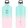 imageIRON FLASK Camping ampamp Hiking Hydration Canteens  3 Lids Narrow Spout Lid Leak Proof Vacuum Insulated Stainless Steel  Hot ampamp Cold Double Walled Sports Water Bottle  Day ampamp Night 64 OzBubble Gum