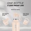 imageIRON FLASK Camping ampamp Hiking Hydration Canteens  3 Lids Narrow Spout Lid Leak Proof Vacuum Insulated Stainless Steel  Hot ampamp Cold Double Walled Sports Water Bottle  Day ampamp Night 64 OzSand
