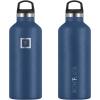 imageIRON FLASK Camping ampamp Hiking Hydration Canteens  3 Lids Narrow Spout Lid Leak Proof Vacuum Insulated Stainless Steel  Hot ampamp Cold Double Walled Sports Water Bottle  Day ampamp Night 64 OzTwilight Blue