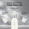 imageIRON FLASK Camping ampamp Hiking Hydration Canteens  3 Lids Narrow Spout Lid Leak Proof Vacuum Insulated Stainless Steel  Hot ampamp Cold Double Walled Sports Water Bottle  Day ampamp Night 64 OzCashmere Cream