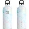 imageIRON FLASK Camping ampamp Hiking Hydration Canteens  3 Lids Narrow Spout Lid Leak Proof Vacuum Insulated Stainless Steel  Hot ampamp Cold Double Walled Sports Water Bottle  Day ampamp Night 64 OzPearl