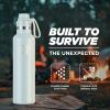 imageIRON FLASK Camping ampamp Hiking Hydration Canteens  3 Lids Narrow Spout Lid Leak Proof Vacuum Insulated Stainless Steel  Hot ampamp Cold Double Walled Sports Water Bottle  Day ampamp Night 64 OzMorning Mist