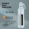 imageIRON FLASK Camping ampamp Hiking Hydration Canteens  3 Lids Narrow Spout Lid Leak Proof Vacuum Insulated Stainless Steel  Hot ampamp Cold Double Walled Sports Water Bottle  Day ampamp Night 64 OzMorning Mist