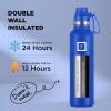 imageIRON FLASK Camping ampamp Hiking Hydration Canteens  3 Lids Narrow Spout Lid Leak Proof Vacuum Insulated Stainless Steel  Hot ampamp Cold Double Walled Sports Water Bottle  Day ampamp Night 64 OzCobalt