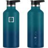 imageIRON FLASK Camping ampamp Hiking Hydration Canteens  3 Lids Narrow Spout Lid Leak Proof Vacuum Insulated Stainless Steel  Hot ampamp Cold Double Walled Sports Water Bottle  Day ampamp Night 64 OzDark Night