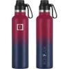 imageIRON FLASK Camping ampamp Hiking Hydration Canteens  3 Lids Narrow Spout Lid Leak Proof Vacuum Insulated Stainless Steel  Hot ampamp Cold Double Walled Sports Water Bottle  Day ampamp Night 64 OzDark Rainbow