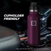 imageIRON FLASK Camping ampamp Hiking Hydration Canteens  3 Lids Narrow Spout Lid Leak Proof Vacuum Insulated Stainless Steel  Hot ampamp Cold Double Walled Sports Water Bottle  Day ampamp Night 64 OzBurgundy