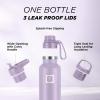 imageIRON FLASK Camping ampamp Hiking Hydration Canteens  3 Lids Narrow Spout Lid Leak Proof Vacuum Insulated Stainless Steel  Hot ampamp Cold Double Walled Sports Water Bottle  Day ampamp Night 64 OzLavender