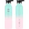 imageIRON FLASK Camping ampamp Hiking Hydration Canteens  3 Lids Narrow Spout Lid Leak Proof Vacuum Insulated Stainless Steel  Hot ampamp Cold Double Walled Sports Water Bottle  Day ampamp Night 64 OzBubble Gum