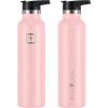 imageIRON FLASK Camping ampamp Hiking Hydration Canteens  3 Lids Narrow Spout Lid Leak Proof Vacuum Insulated Stainless Steel  Hot ampamp Cold Double Walled Sports Water Bottle  Day ampamp Night 64 OzRose