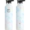 imageIRON FLASK Camping ampamp Hiking Hydration Canteens  3 Lids Narrow Spout Lid Leak Proof Vacuum Insulated Stainless Steel  Hot ampamp Cold Double Walled Sports Water Bottle  Day ampamp Night 64 OzPearl