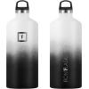 imageIRON FLASK Camping ampamp Hiking Hydration Canteens  3 Lids Narrow Spout Lid Leak Proof Vacuum Insulated Stainless Steel  Hot ampamp Cold Double Walled Sports Water Bottle  Day ampamp Night 64 OzDay  Night