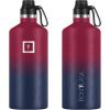 imageIRON FLASK Camping ampamp Hiking Hydration Canteens  3 Lids Narrow Spout Lid Leak Proof Vacuum Insulated Stainless Steel  Hot ampamp Cold Double Walled Sports Water Bottle  Day ampamp Night 64 OzDark Rainbow