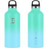 imageIRON FLASK Camping ampamp Hiking Hydration Canteens  3 Lids Narrow Spout Lid Leak Proof Vacuum Insulated Stainless Steel  Hot ampamp Cold Double Walled Sports Water Bottle  Day ampamp Night 64 OzSky