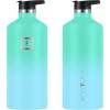 imageIRON FLASK Camping ampamp Hiking Hydration Canteens  3 Lids Narrow Spout Lid Leak Proof Vacuum Insulated Stainless Steel  Hot ampamp Cold Double Walled Sports Water Bottle  Day ampamp Night 64 OzSky
