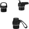 imageIRON FLASK Camping ampamp Hiking Hydration Canteens  3 Lids Narrow Spout Lid Leak Proof Vacuum Insulated Stainless Steel  Hot ampamp Cold Double Walled Sports Water Bottle  Day ampamp Night 64 OzDay  Night