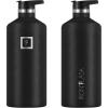 imageIRON FLASK Camping ampamp Hiking Hydration Canteens  3 Lids Narrow Spout Lid Leak Proof Vacuum Insulated Stainless Steel  Hot ampamp Cold Double Walled Sports Water Bottle  Day ampamp Night 64 OzMidnight Black