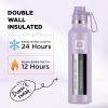 imageIRON FLASK Camping ampamp Hiking Hydration Canteens  3 Lids Narrow Spout Lid Leak Proof Vacuum Insulated Stainless Steel  Hot ampamp Cold Double Walled Sports Water Bottle  Day ampamp Night 64 OzLavender
