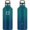 imageIRON FLASK Camping ampamp Hiking Hydration Canteens  3 Lids Narrow Spout Lid Leak Proof Vacuum Insulated Stainless Steel  Hot ampamp Cold Double Walled Sports Water Bottle  Day ampamp Night 64 OzDark Night