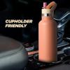 imageIRON FLASK Camping ampamp Hiking Hydration Canteens  3 Lids Narrow Straw Lid Leak Proof Vacuum Insulated Stainless Steel  Hot ampamp Cold Double Walled Sports Water Bottle  Fire 32 OzDream Sunset