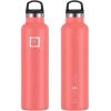 imageIRON FLASK Camping ampamp Hiking Hydration Canteens  3 Lids Narrow Straw Lid Leak Proof Vacuum Insulated Stainless Steel  Hot ampamp Cold Double Walled Sports Water Bottle  Fire 32 OzPeach