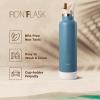 imageIRON FLASK Camping ampamp Hiking Hydration Canteens  3 Lids Narrow Straw Lid Leak Proof Vacuum Insulated Stainless Steel  Hot ampamp Cold Double Walled Sports Water Bottle  Fire 32 OzDesert Oasis