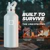 imageIRON FLASK Camping ampamp Hiking Hydration Canteens  3 Lids Narrow Straw Lid Leak Proof Vacuum Insulated Stainless Steel  Hot ampamp Cold Double Walled Sports Water Bottle  Fire 32 OzMorning Mist