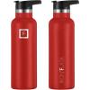 imageIRON FLASK Camping ampamp Hiking Hydration Canteens  3 Lids Narrow Straw Lid Leak Proof Vacuum Insulated Stainless Steel  Hot ampamp Cold Double Walled Sports Water Bottle  Fire 32 OzFire Red