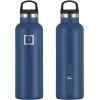 imageIRON FLASK Camping ampamp Hiking Hydration Canteens  3 Lids Narrow Straw Lid Leak Proof Vacuum Insulated Stainless Steel  Hot ampamp Cold Double Walled Sports Water Bottle  Fire 32 OzTwilight Blue