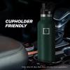 imageIRON FLASK Camping ampamp Hiking Hydration Canteens  3 Lids Narrow Straw Lid Leak Proof Vacuum Insulated Stainless Steel  Hot ampamp Cold Double Walled Sports Water Bottle  Fire 32 OzDark Pine