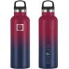 imageIRON FLASK Camping ampamp Hiking Hydration Canteens  3 Lids Narrow Straw Lid Leak Proof Vacuum Insulated Stainless Steel  Hot ampamp Cold Double Walled Sports Water Bottle  Fire 32 OzDark Rainbow