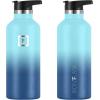 imageIRON FLASK Camping ampamp Hiking Hydration Canteens  3 Lids Narrow Straw Lid Leak Proof Vacuum Insulated Stainless Steel  Hot ampamp Cold Double Walled Sports Water Bottle  Fire 32 OzBlue Waves 3