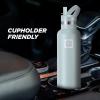 imageIRON FLASK Camping ampamp Hiking Hydration Canteens  3 Lids Narrow Straw Lid Leak Proof Vacuum Insulated Stainless Steel  Hot ampamp Cold Double Walled Sports Water Bottle  Fire 32 OzMorning Mist