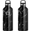 imageIRON FLASK Camping ampamp Hiking Hydration Canteens  3 Lids Narrow Straw Lid Leak Proof Vacuum Insulated Stainless Steel  Hot ampamp Cold Double Walled Sports Water Bottle  Fire 32 OzBlack Marquina