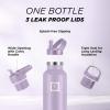 imageIRON FLASK Camping ampamp Hiking Hydration Canteens  3 Lids Narrow Straw Lid Leak Proof Vacuum Insulated Stainless Steel  Hot ampamp Cold Double Walled Sports Water Bottle  Fire 32 OzLavender