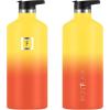 imageIRON FLASK Camping ampamp Hiking Hydration Canteens  3 Lids Narrow Straw Lid Leak Proof Vacuum Insulated Stainless Steel  Hot ampamp Cold Double Walled Sports Water Bottle  Fire 32 OzFire