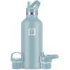 imageIRON FLASK Camping ampamp Hiking Hydration Canteens  3 Lids Narrow Straw Lid Leak Proof Vacuum Insulated Stainless Steel  Hot ampamp Cold Double Walled Sports Water Bottle  Fire 32 OzElemental Gray