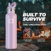 imageIRON FLASK Camping ampamp Hiking Hydration Canteens  3 Lids Narrow Straw Lid Leak Proof Vacuum Insulated Stainless Steel  Hot ampamp Cold Double Walled Sports Water Bottle  Fire 32 OzLavender