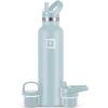 imageIRON FLASK Camping ampamp Hiking Hydration Canteens  3 Lids Narrow Straw Lid Leak Proof Vacuum Insulated Stainless Steel  Hot ampamp Cold Double Walled Sports Water Bottle  Fire 32 OzMorning Mist