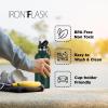 imageIRON FLASK Camping ampamp Hiking Hydration Canteens  3 Lids Narrow Straw Lid Leak Proof Vacuum Insulated Stainless Steel  Hot ampamp Cold Double Walled Sports Water Bottle  Fire 32 OzDark Pine