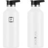 imageIRON FLASK Camping ampamp Hiking Hydration Canteens  3 Lids Narrow Straw Lid Leak Proof Vacuum Insulated Stainless Steel  Hot ampamp Cold Double Walled Sports Water Bottle  Fire 32 OzWinter White