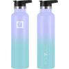 imageIRON FLASK Camping ampamp Hiking Hydration Canteens  3 Lids Narrow Straw Lid Leak Proof Vacuum Insulated Stainless Steel  Hot ampamp Cold Double Walled Sports Water Bottle  Fire 32 OzCotton Candy